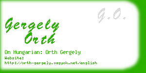 gergely orth business card